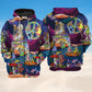 Hippie Dancing Moon Skull Art – 3D Hoodie