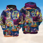Hippie Dancing Moon Skull Art – 3D Hoodie