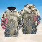 Veteran Usa Skull Tribute Art – 3D Hoodie