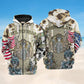 Veteran Usa Skull Tribute Art – 3D Hoodie