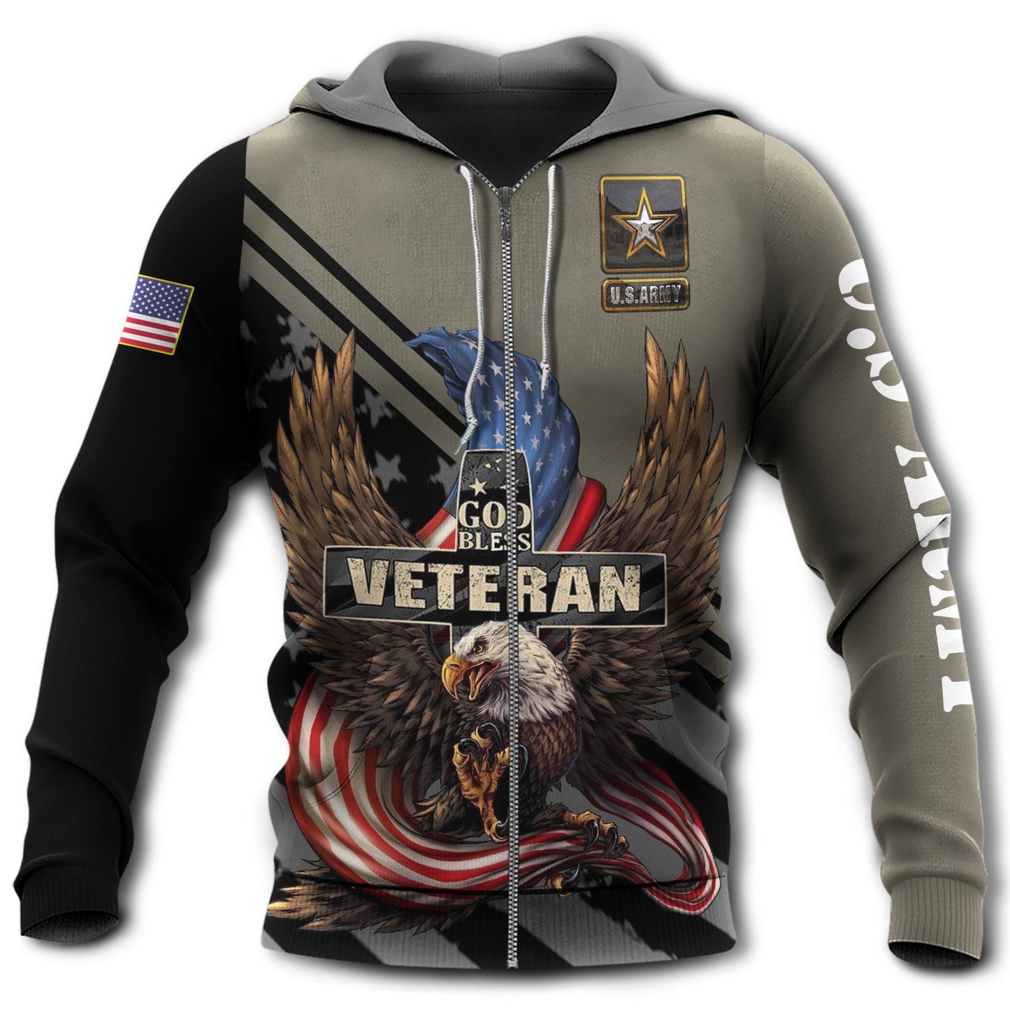 Veteran Army Never Forget Tribute - 3D Hoodie