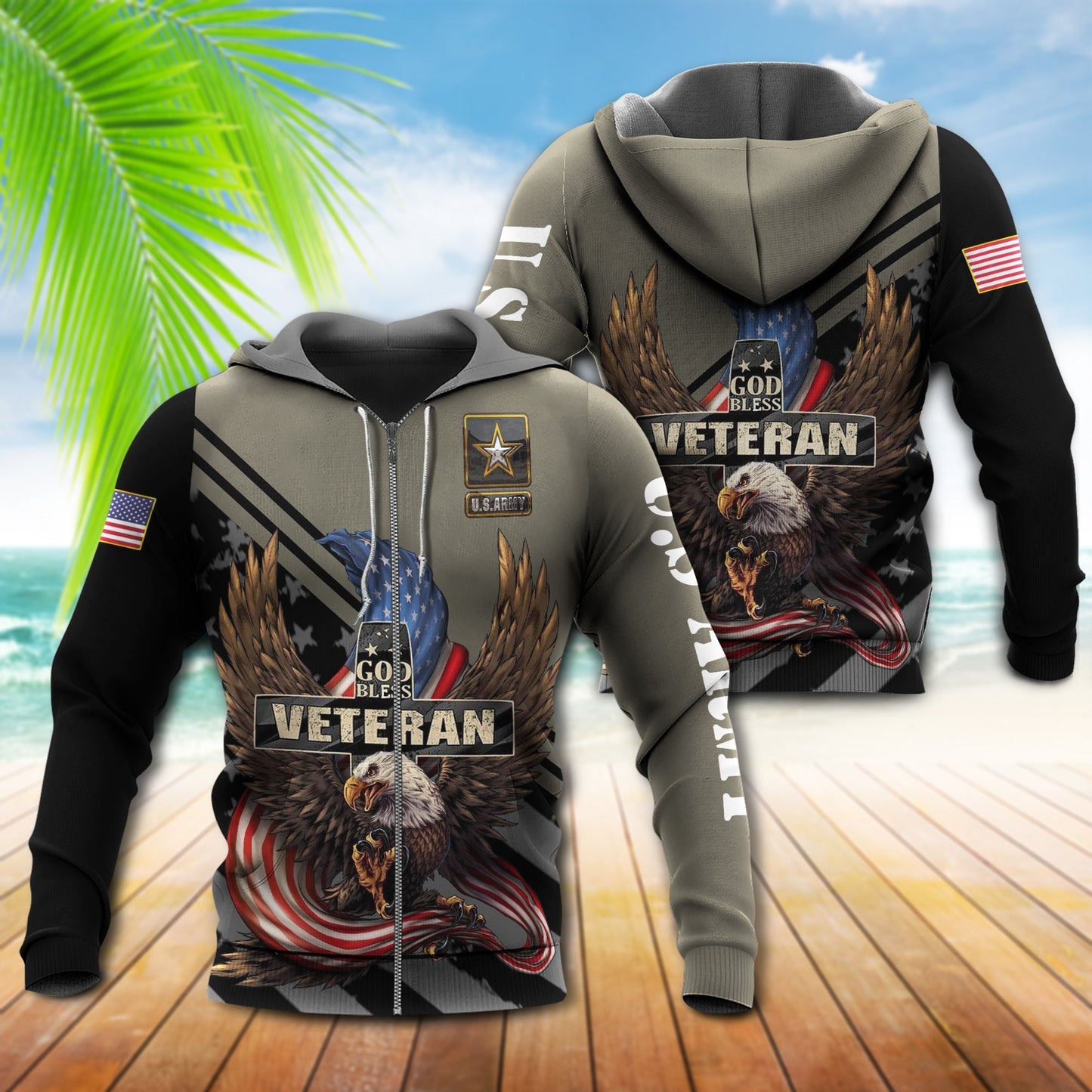 Veteran Army Never Forget Tribute - 3D Hoodie