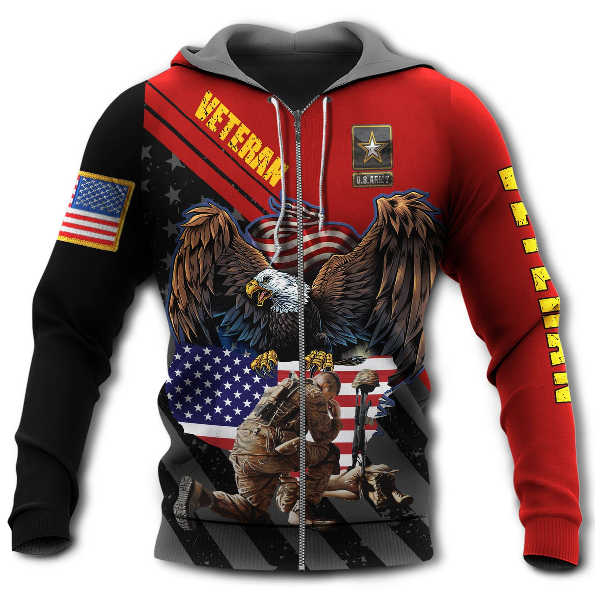 Veteran Army Tribute America - 3D Hoodie