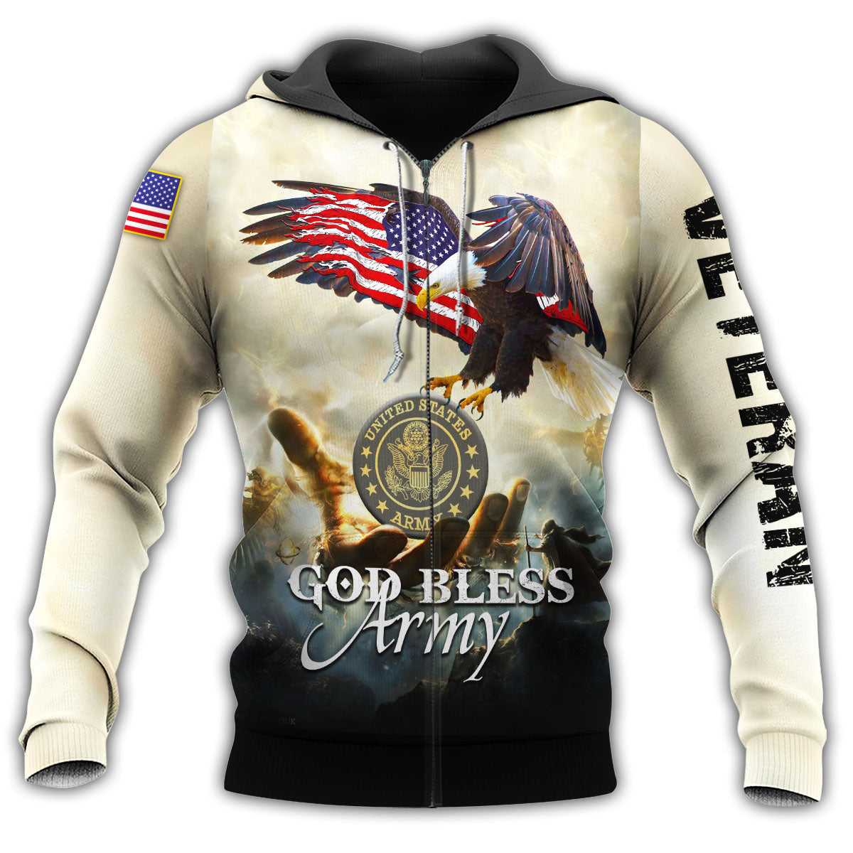 Veteran God Bless Army - 3D Hoodie