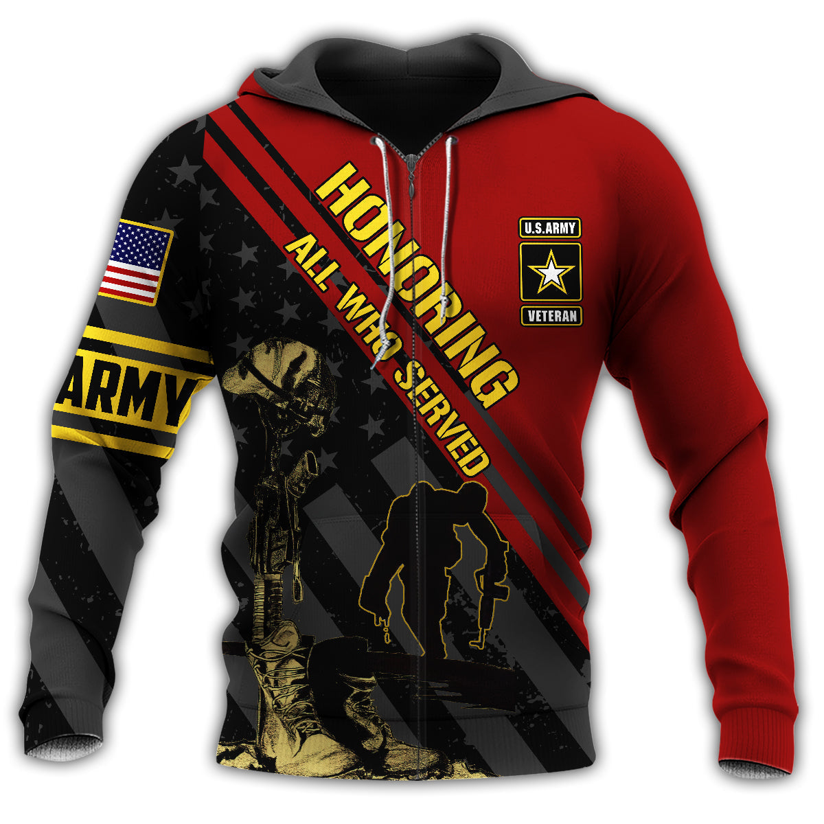 Veteran Tribute All Who Served - 3D Hoodie