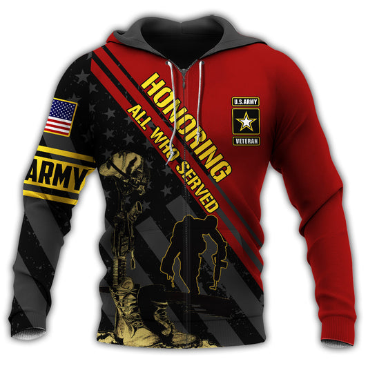 Veteran Tribute All Who Served - 3D Hoodie