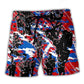 Veteran USA Camo Independence Day - Beach Short