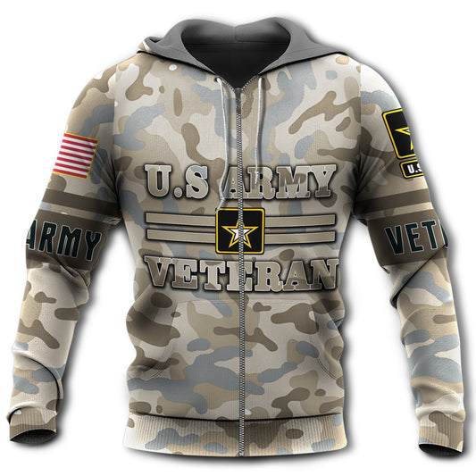 Veteran US Army Patriotic Pattern - 3D Hoodie