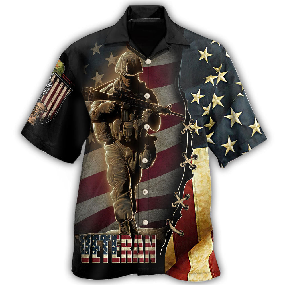 Veteran Patriotic USA Flag Tribute – Hawaiian Shirt