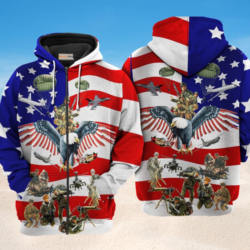 Veterans We Remember You Tribute Art – 3D Hoodie