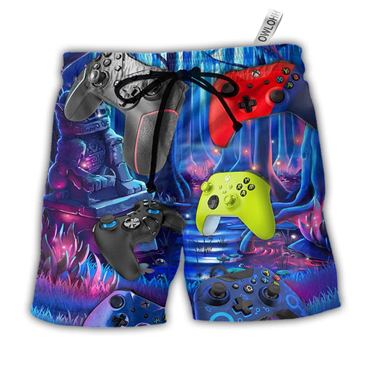 Beach Short / Adults / S Video Games Style Play It Everyday - Beach Short - Owls Matrix LTD