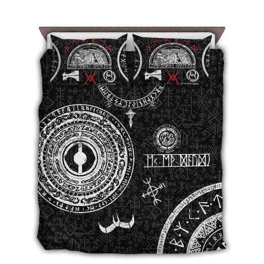 Viking Baldur Norse Mythology Tattoo Bedding Cover For Norse Bedroom Decor