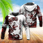 Viking Bear Legend Red White - 3D Hoodie