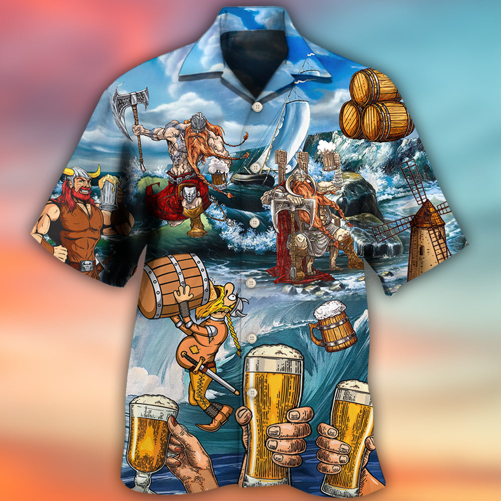 Viking Beer Humor Drinking - Hawaiian Shirt