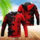 Viking Blood Red Warrior Style - 3D Hoodie