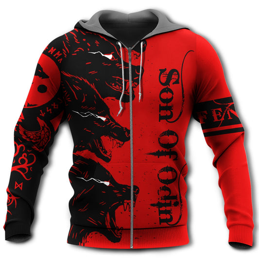 Viking Blood Red Warrior Style - 3D Hoodie