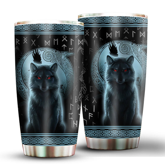 Viking Blue Wolf Dark 20 Oz Tumbler For Travel Gifts