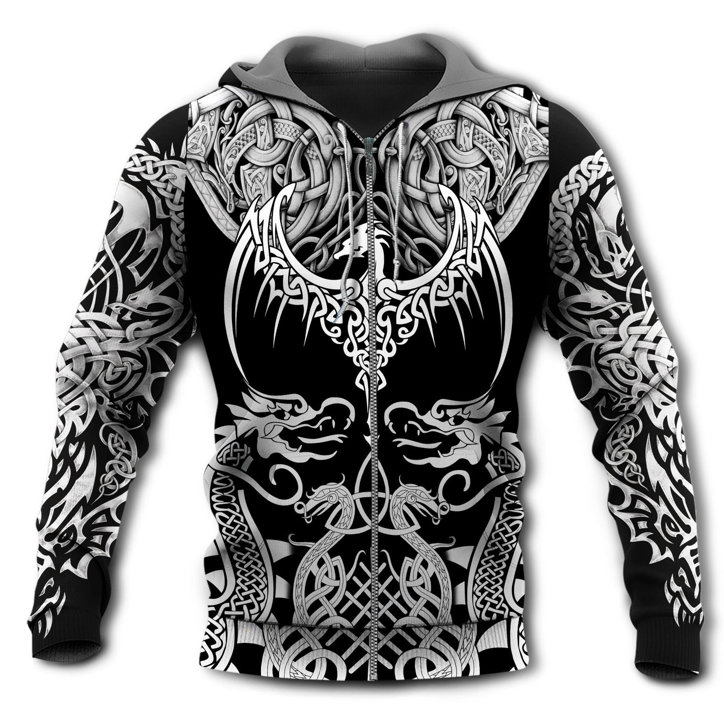 Classic Viking Warrior Art Style - 3D Hoodie