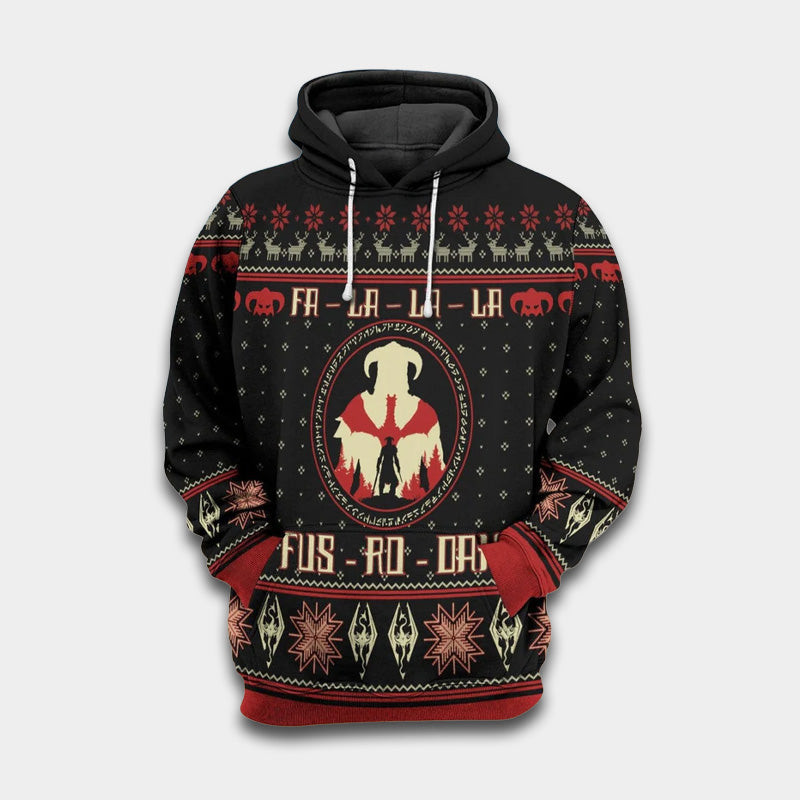 Viking Dragon Holiday Fun Style - 3D Hoodie
