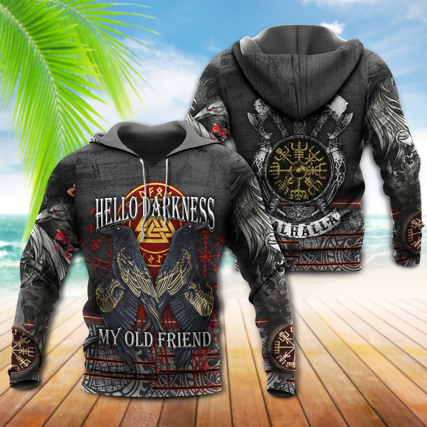 Viking Dark Quote Grey Style - 3D Hoodie