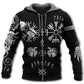 Viking Huginn And Muninn Tattoo Style - 3D Hoodie