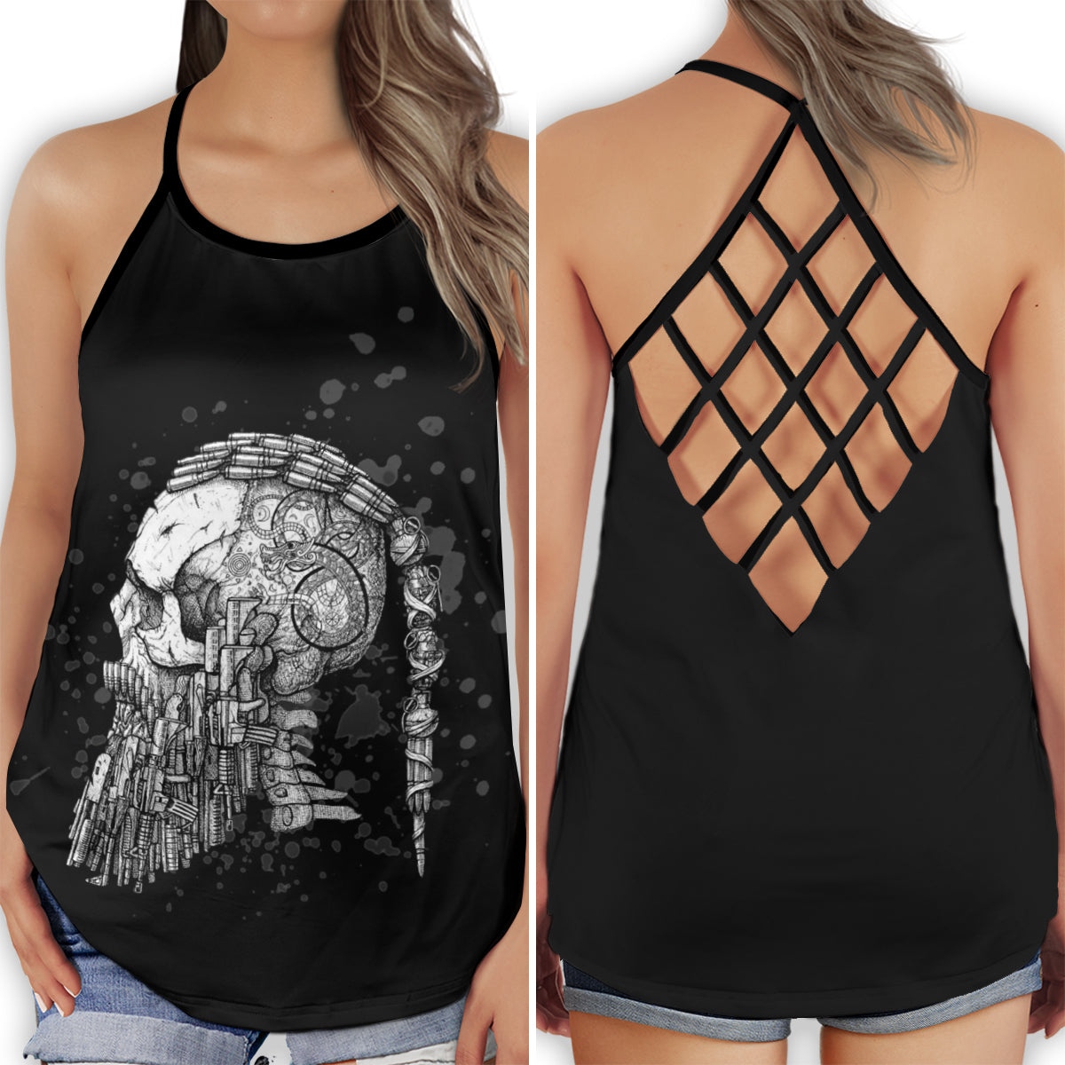 Viking Strong Warrior Power Mythical Culture Art - Hollow Tank Top