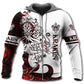 Viking Kraken Legend Red White - 3D Hoodie