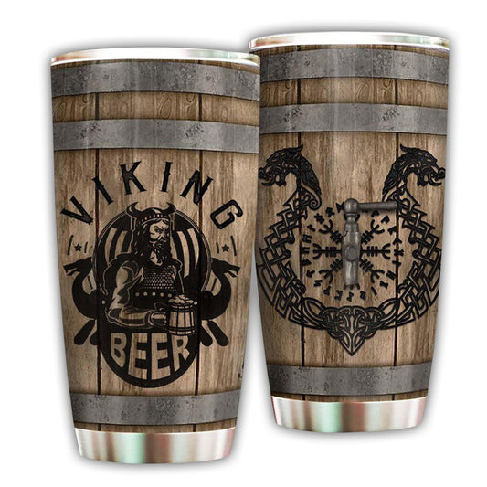 Viking Man Love Beverage With Wood 20 Oz Tumbler