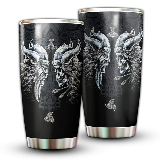 Viking Man Skull 20 Oz Tumbler For Coffee Travel And Daily Use