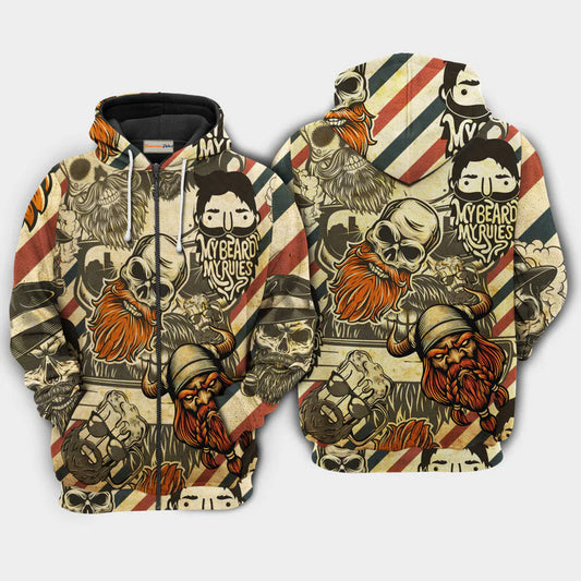 Viking My Rules Quote Art – 3D Hoodie
