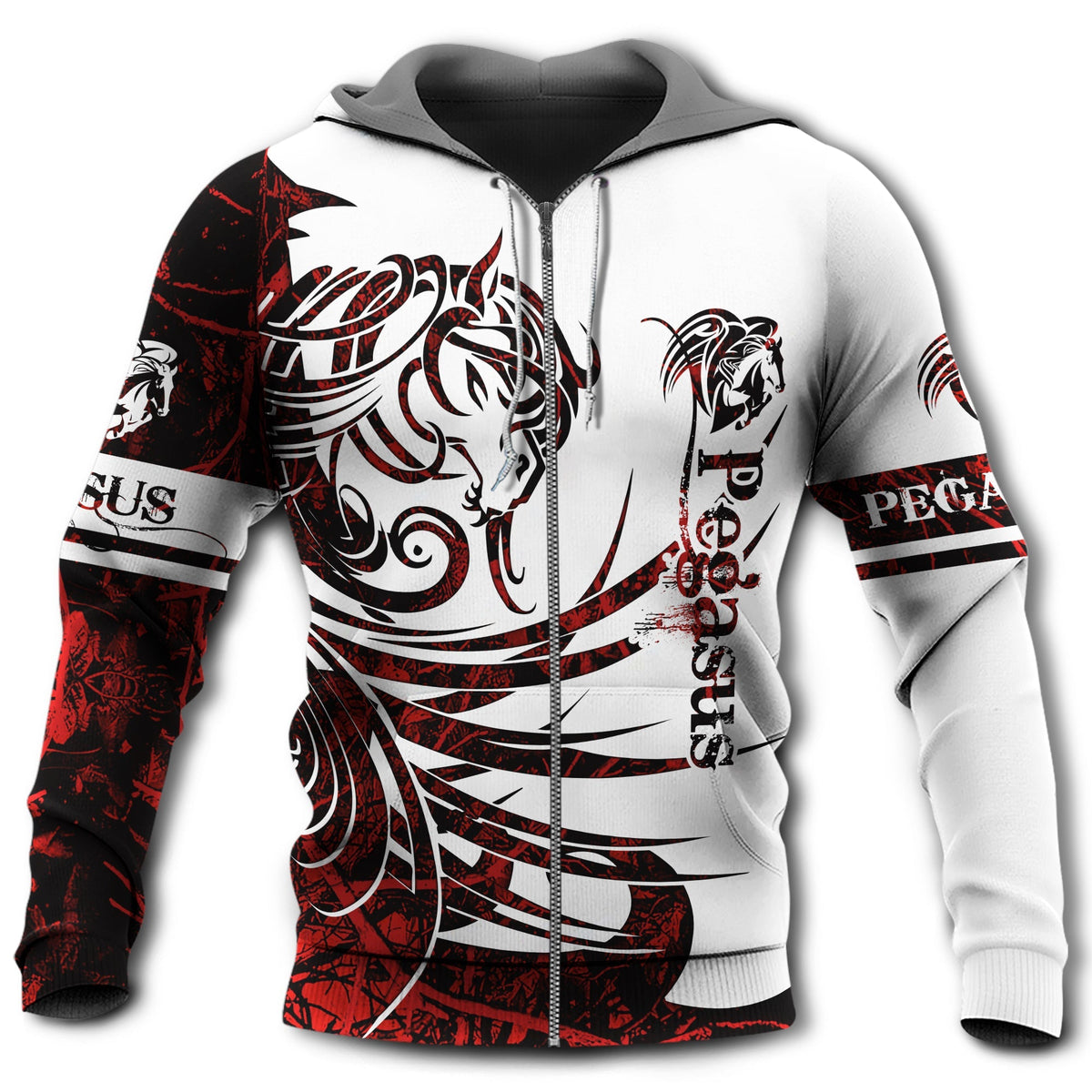 Viking Pegasus Legend Red White – 3D Hoodie