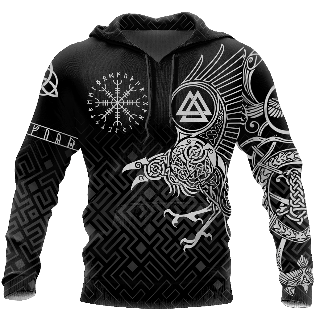 Viking Raven Warrior Art – 3D Hoodie