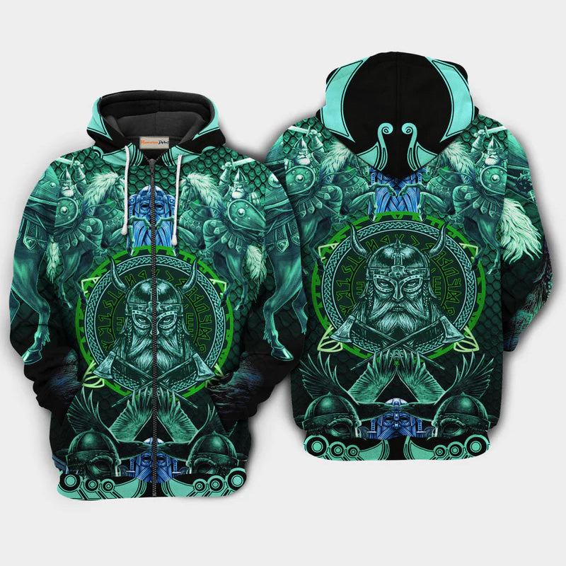 Viking See You In Valhalla Quote – 3D Hoodie