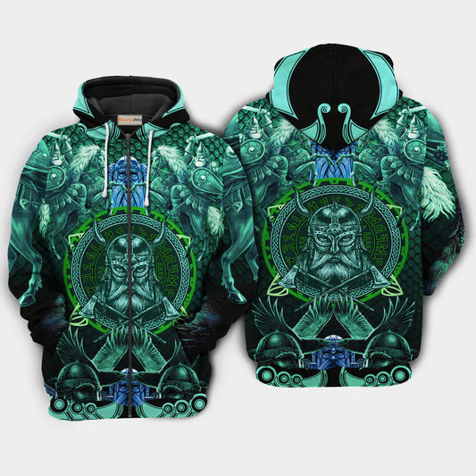 Viking See You In Valhalla Quote – 3D Hoodie
