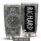 Viking Sign Silver Personalized 20 Oz Tumbler For Coffee Travel And Daily Use