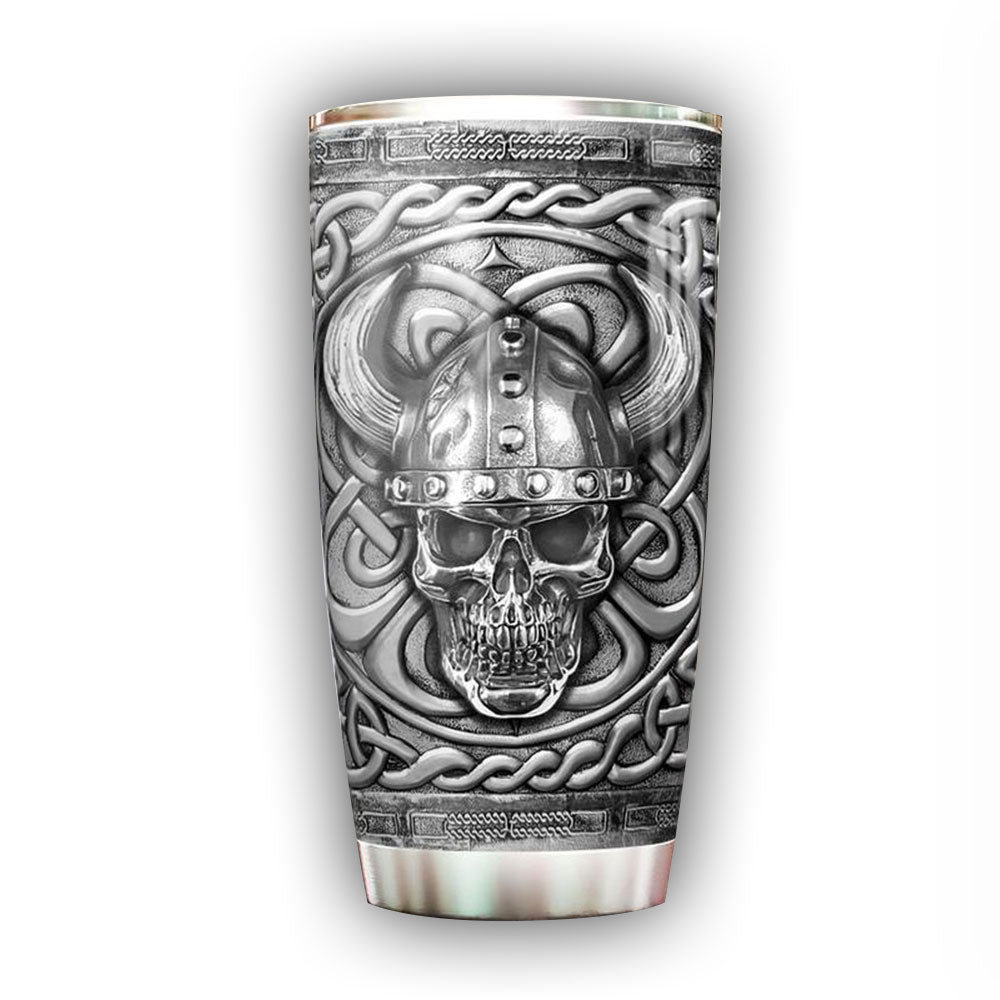 Viking Skull Silver With Sign 20 Oz Tumbler For Travel Gifts