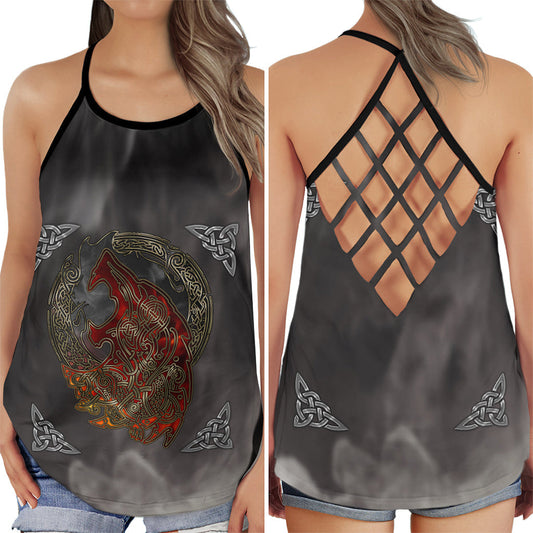 Viking Strong Red Wolf – Hollow Tank Top