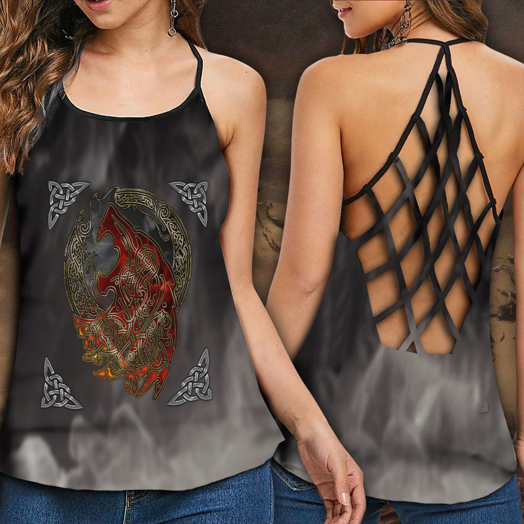 Viking Strong Red Wolf – Hollow Tank Top