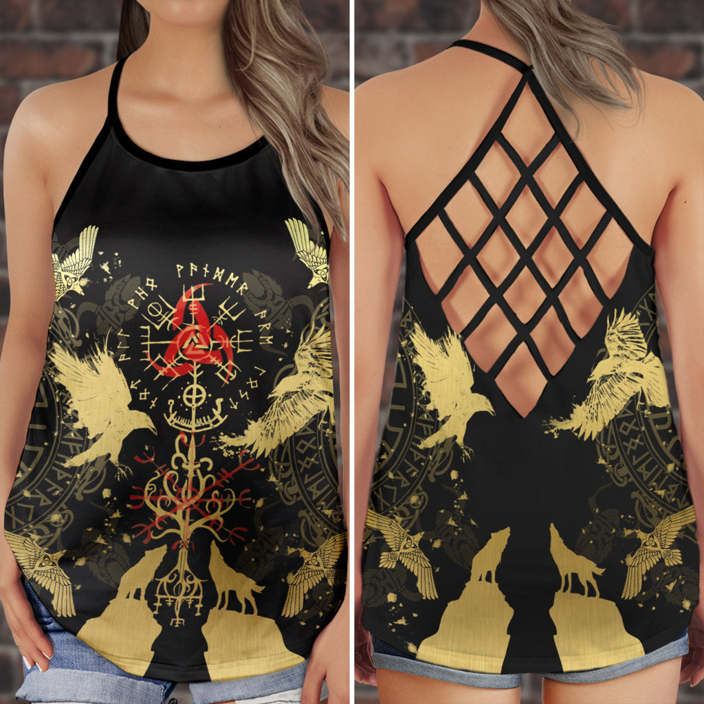 Viking Stronger Pattern Norse Warrior Style – Hollow Tank Top