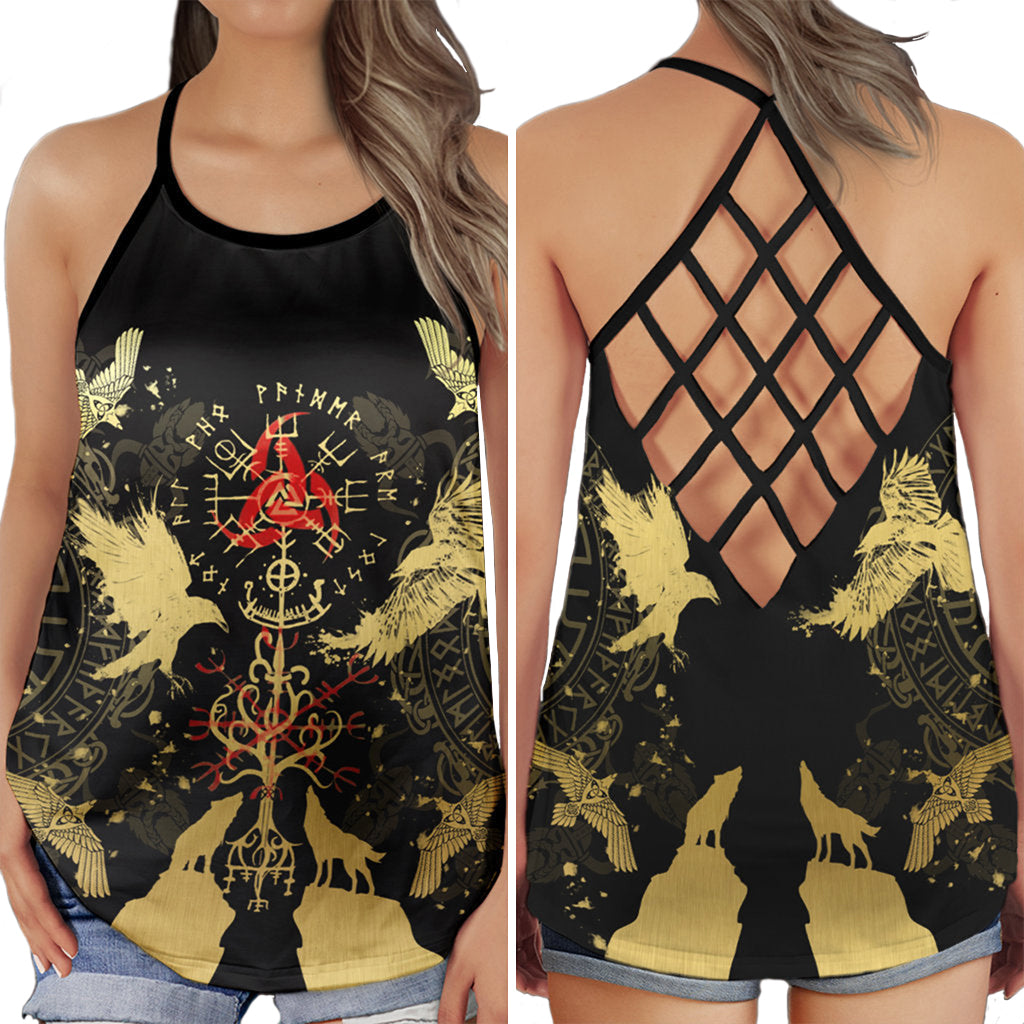 Viking Stronger Pattern Norse Warrior Style – Hollow Tank Top