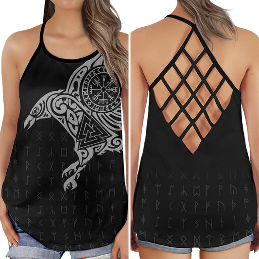 Viking Raven Black Norse Warrior – Hollow Tank Top