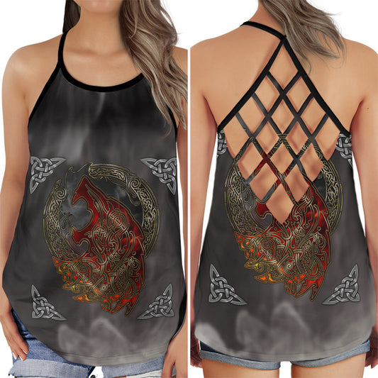Viking Red Grey Power - Hollow Tank Top