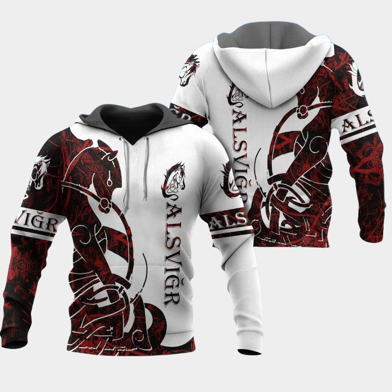 Viking Sun Horse Legend Art – 3D Hoodie
