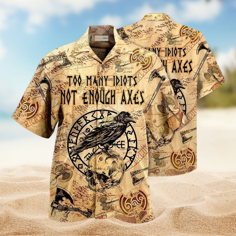 Viking Too Many Idiots Not Enough Limited Edition – Hawaiian Shirt