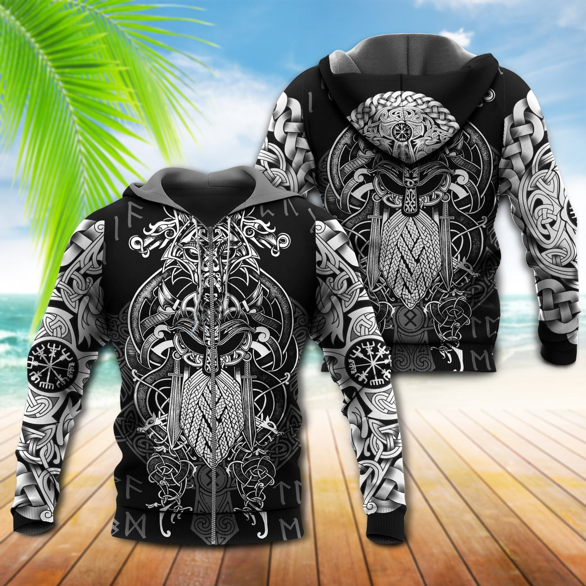 Viking Blood Metal Warrior Art – 3D Hoodie