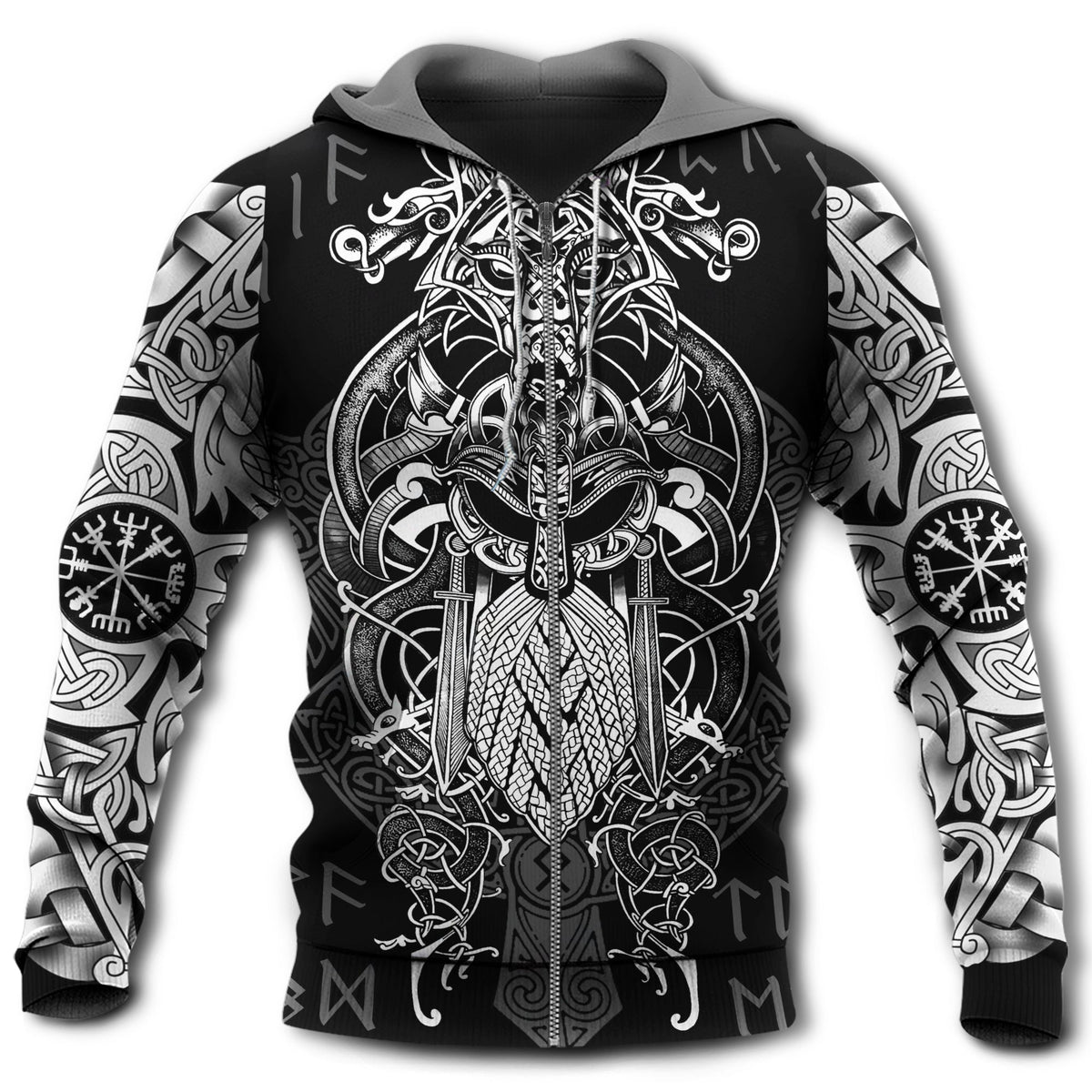 Viking Blood Metal Warrior Art – 3D Hoodie
