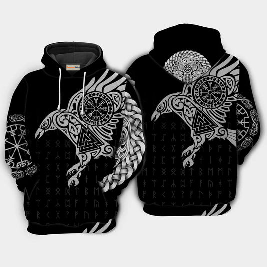 Viking Warrior Blood Raven Art – 3D Hoodie