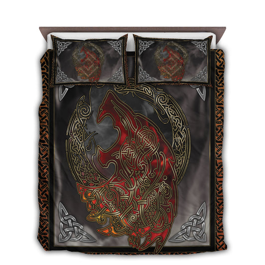 Strong Viking Warrior Bedding Cover For Norse Bedroom Decor
