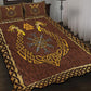 Orange Viking Warrior Bedding Cover For Norse Bedroom Decor