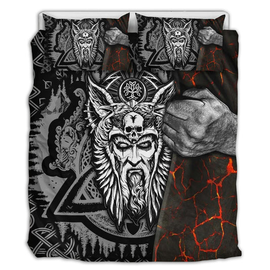 Strong Viking Warrior Bedding Cover For Norse Bedroom Decor